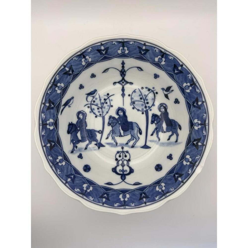 Antique Blue & White Plate Made for the Persian Market 7.6”
